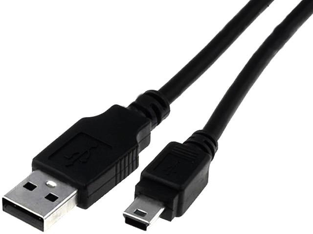 Cablu USB, 2.0; USB A mufa, USB B mini usb; 3m; negru; AK-300108-030-S