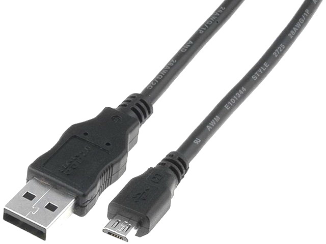 Cablu; USB 2.0; USB A mufa, USB B micro usb; 3m; negru; AK-300110-030-S