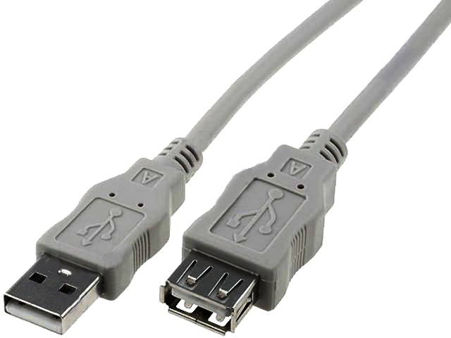 Cablu USB, 2.0; USB A soclu, USB A mufa; 5m; gri; AK-300202-050-E