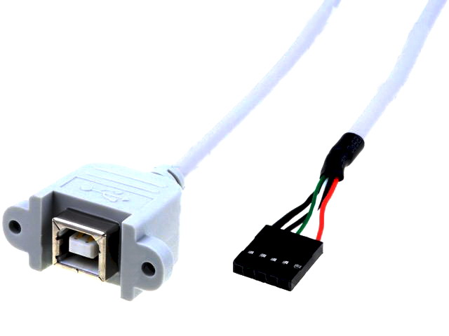 Adaptor; USB 2.0; USB B soclu, conector 5pini; 1m; USBBJ-1