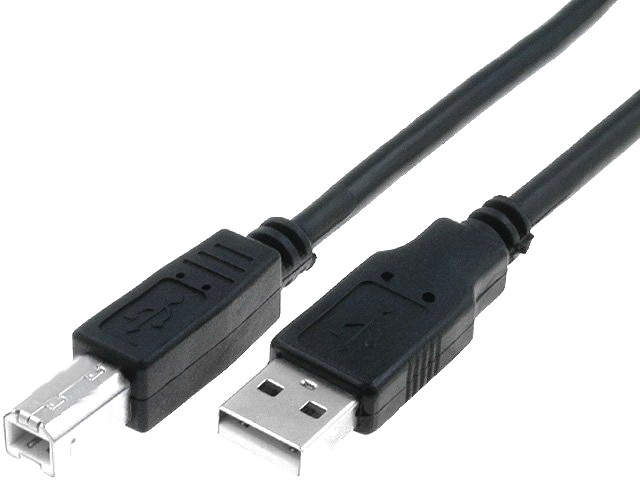 Cablu USB A mufa, USB B mufa; nichelat; 1.8m; negru; CU201-B-018-PB