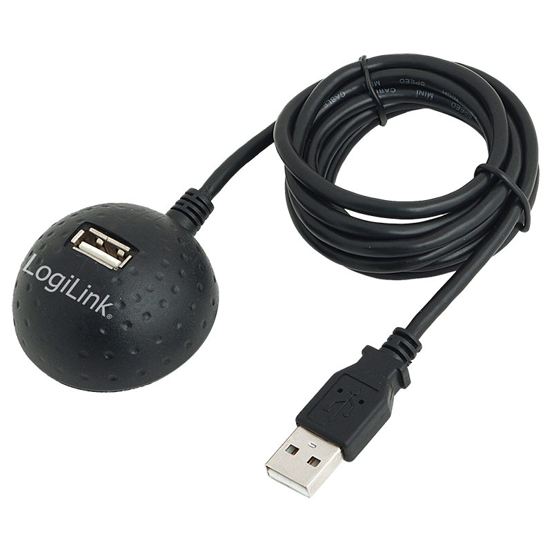 Cablu USB, extensie usb, A soclu, USB A mufa; nichelat; 1.5m; negru; CU0013B