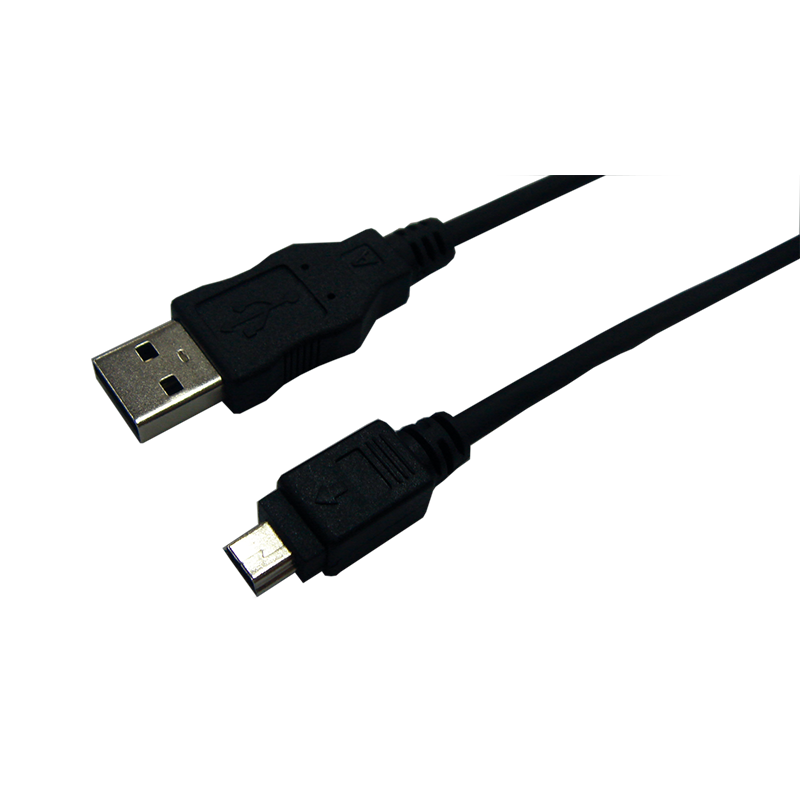 Cablu USB, A mufa, USB B, mini usb; nichelat; 1.8m; negru; CU0014