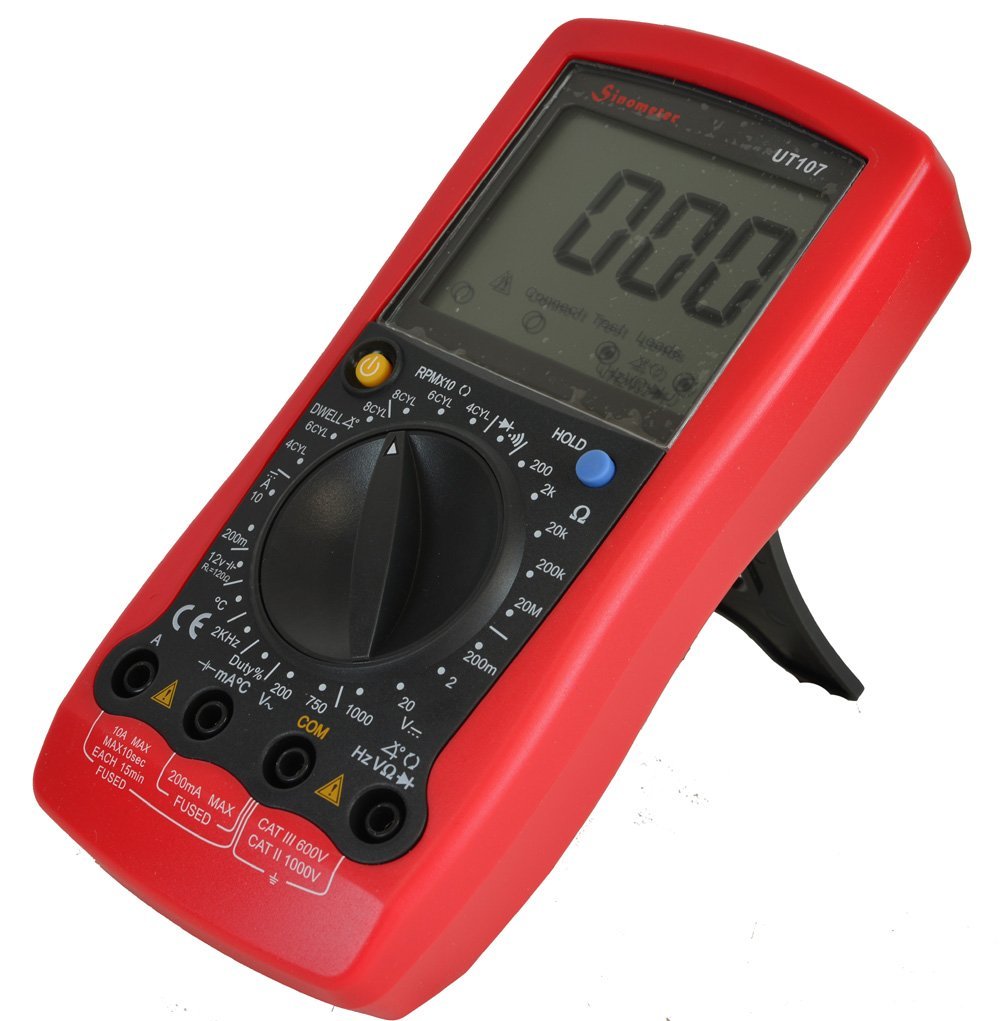 Multimetru verificari auto, buzer, rotatii 4, 6, 8 CYL, turometru, unghi Dwell, buzer, UT107