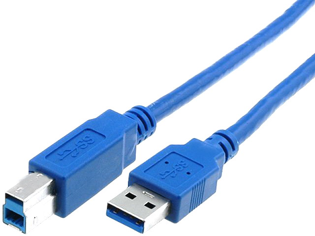 Cablu USB 3.0; USB A mufa, USB B mufa; nichelat; 1.8m; albastru; CU301-018-PB