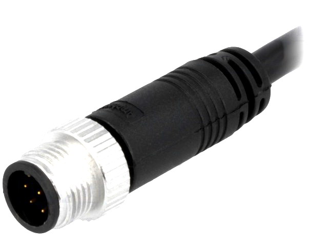 Conector M12, circular, 8 pini, tata, 4A, 12-08AMMM-SL7A01
