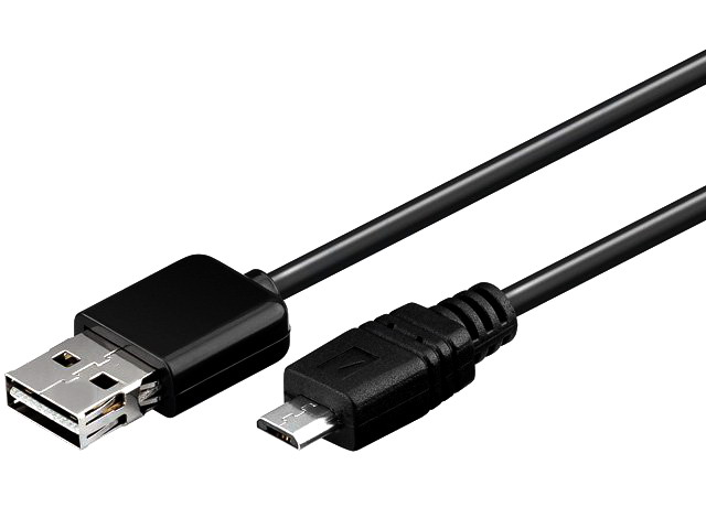 Cablu USB, 2.0; USB B micro usb, USB A mufa easy; 3m; negru; CUSB-AME/MICBM-3.0