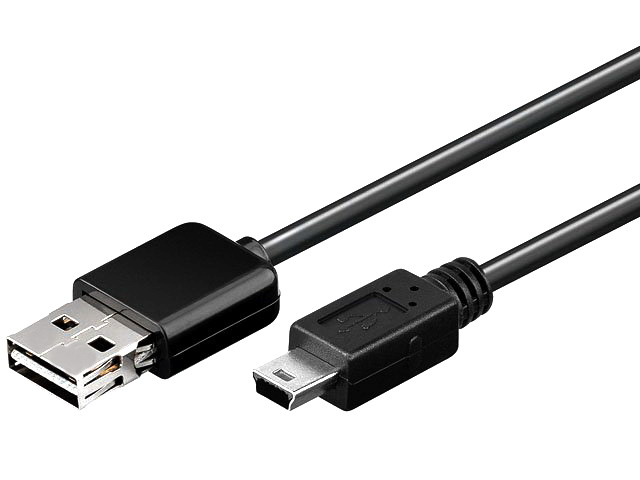 Cablu USB2.0; mini usb, USB A mufa easy; 0.6m; negru; CUSB-AME/MUSB-0.6