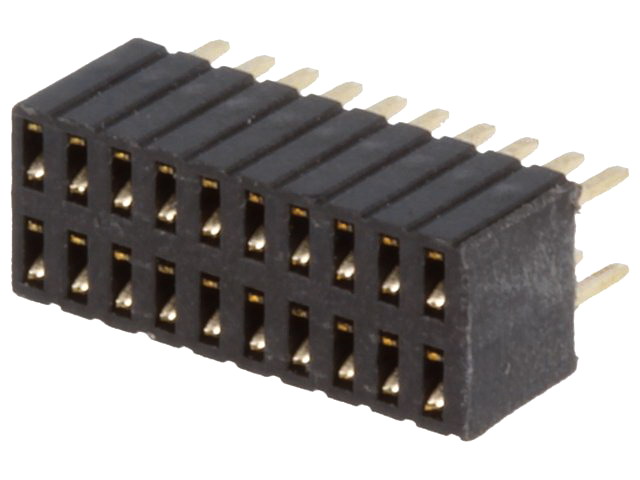 Conector mama, 2x10 pini, 1.27mm, DS1065-08-2X10S8BV