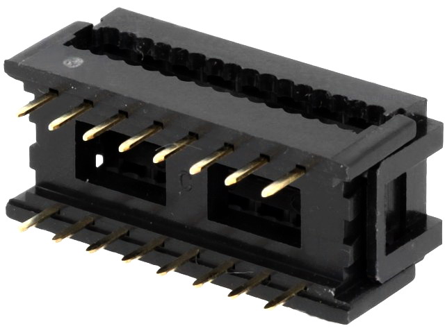 Conector 16 pini, DIL, tata, cablu banda, pas 2.54mm, AWDIL/R-16P