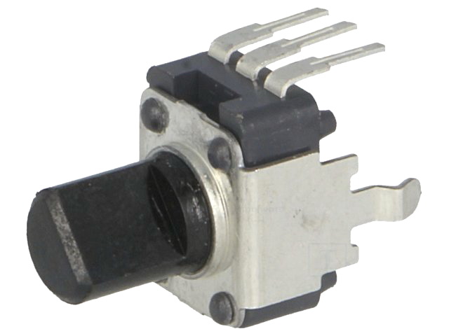 Potentiometru 10K, mono, log, 15A, RK09K1130AJ3, ALPS