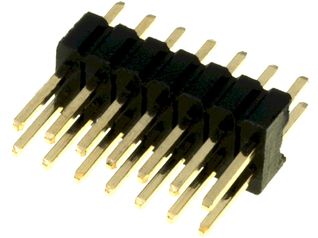 Bareta şiruri pini; tată; PIN: 14; drept; 1,27mm; THT; 2x7; aurit, ZL320-2X7P