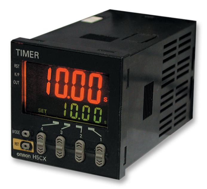 Timer digital, multifunctional, 0.001 s, 9999 h, 24VAC/VDC, H5CX-AD-N, OMRON