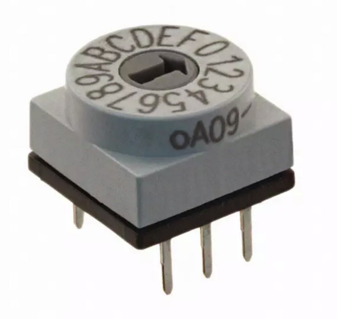 Comutator rotativ, 10 poz,  24VDC, hexa, PT65-103, APEM