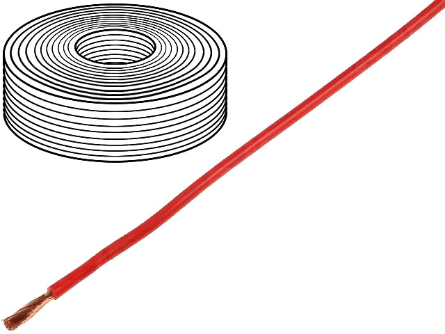 Conductor izolatie silicon, silicon, 1.5mm2, rosu, 260C, D-2510