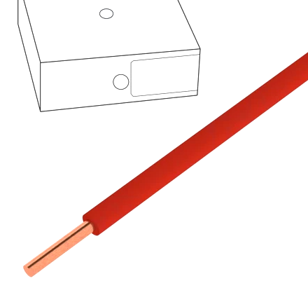 Conductor 1mm2, solid, FY, cupru, pt montaj, rosu, H05V-U100RT
