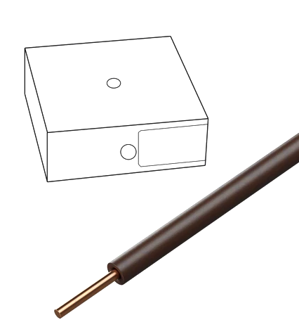 Conductor 0.75mm2, solid, pt montaj,  maro, H05V-U075BR,