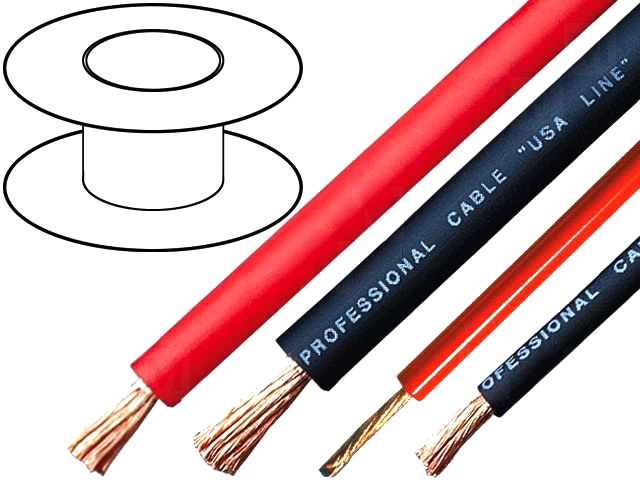 Conductor 4mm2; OFC, litat, rosu, TAS-C234R, TASKER
