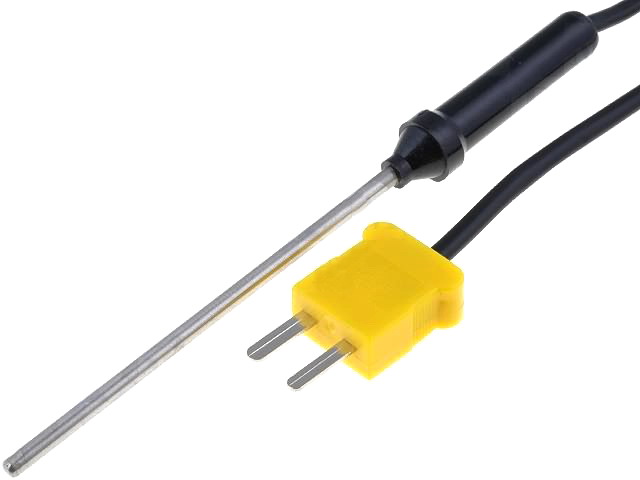 Sonda de temperatura, tip K, cu mufa, -50÷750°C; Lungime sondă:80mm, TP-06
