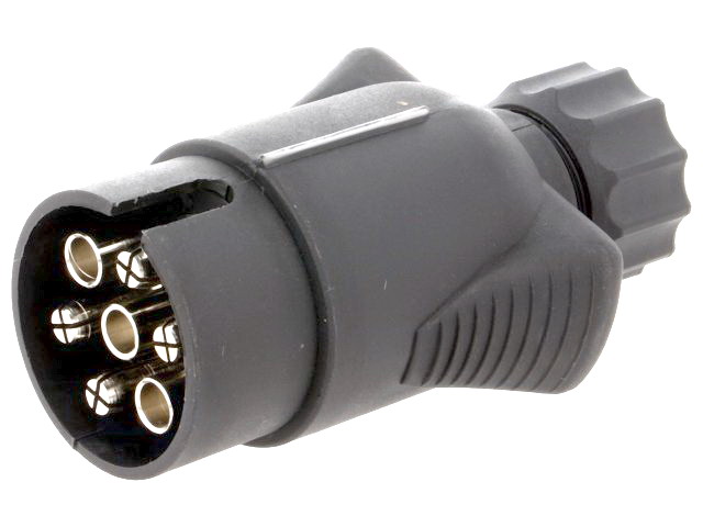 Conector auto; mufa; 7 PINI; nichelat; 12VDC; pe cablu; 6mm; W12-T7-31NI