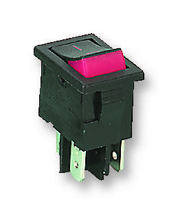 Comutator basculant, OFF-ON, 15A, 277V, 4 pini, SPST, orificiu montare 19.3x12.9mm, H8500XBAAA