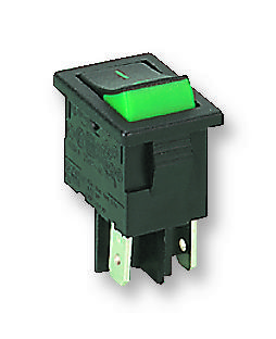 Comutator basculant, OFF-ON, 15A, 277V, 2 pini, SPST, orificiu montare 19.8x13mm, H8500XBAAC