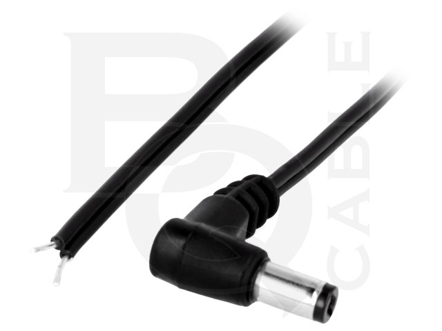 Cablu, mufa 5.5x2.1mm, in unghi, 0.5mm2, cabluri, 3m, DC.CAB.2201.0300