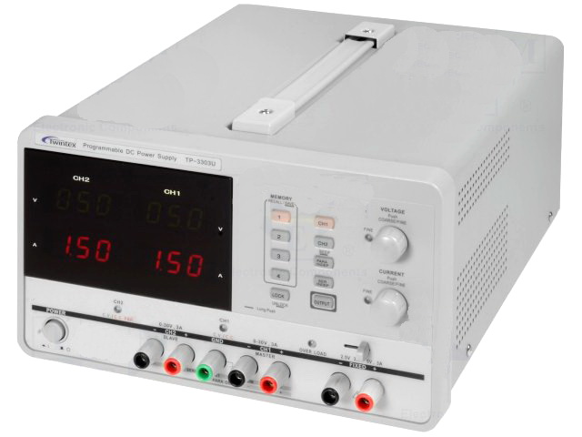 Sursa tensiune laborator programabila, 3 canale, 2x30V, 5V, USB, TP-3303U