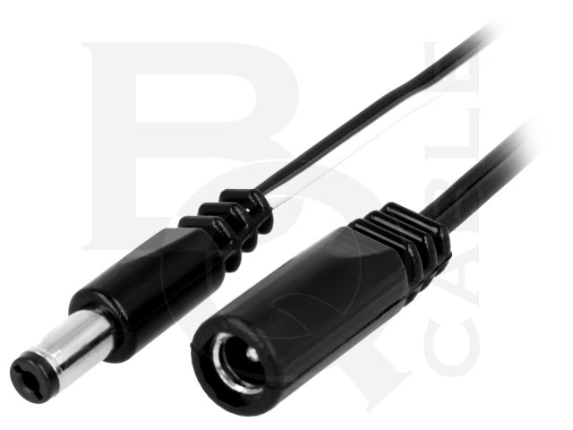 Cablu alimentare, mufa 5.5x2.1mm, soclu 5.5x2.1mm, 0.5mm2, 5m, DC.EXT.0200.0500