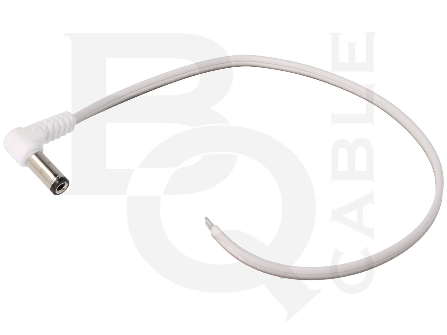 Cablu; 2x0,5mm2; cabluri,DC 5,5/2,5 mufă; în unghi; alb; 0,2m, DC.CAB.2701.0020