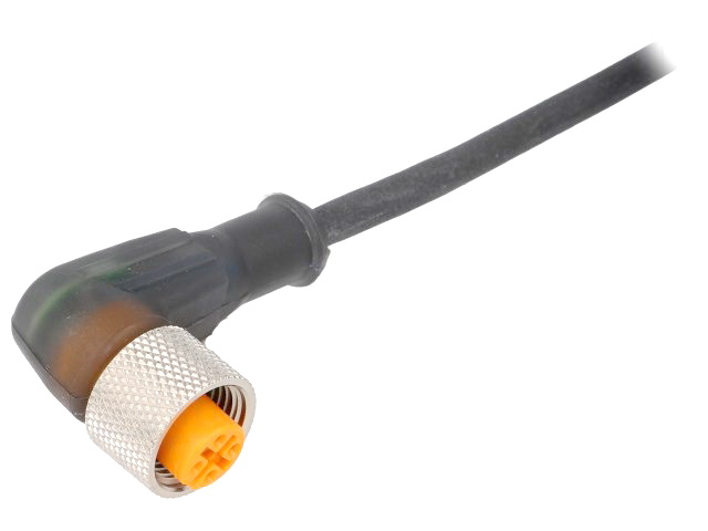 Cablu de conexiune, M12, mama, 3 pini, led, PUR, 2m, RKWT/LA4-3-06/2M