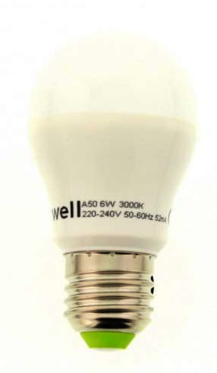 Bec cu led, E27, 8W, 220V, lumina calda, LEDLW-A608E27
