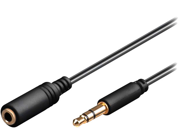 Cablu iPhone; Jack 3.5mm 3pini soclu; Jack 3.5mm 3pini mufa; 5m; AVK-184-500BK