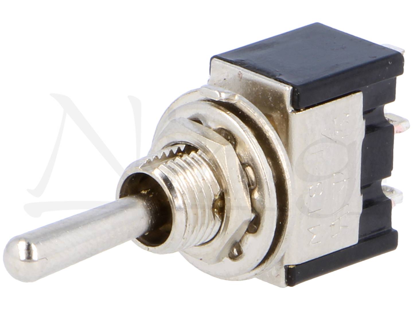 Întrerupător basculant; (ON)-OFF-(ON), 3A/250VAC, 3 pini, SP3T, orificiu montare Ø6mm, TSM123A1