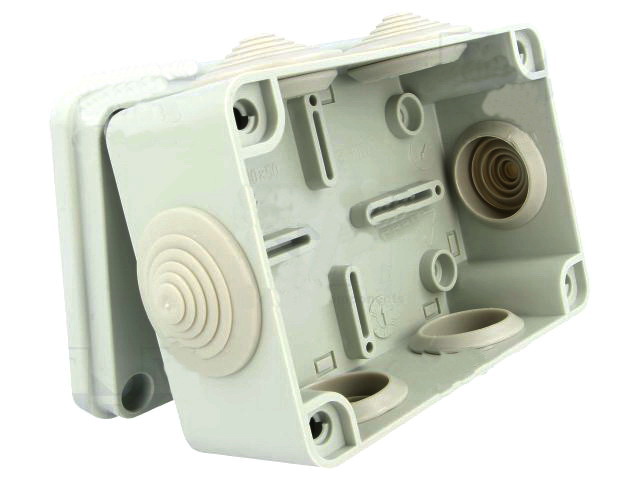 Cutie conexiuni, doze, jonctiuni, 80x120x50mm, IP65, gri, PW-S-BOX206