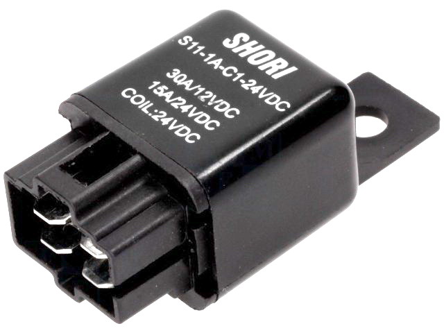 Releu 24V, SPST-NO, 1.4W, 30A, S11-1A-C1-24VDC, SHORI