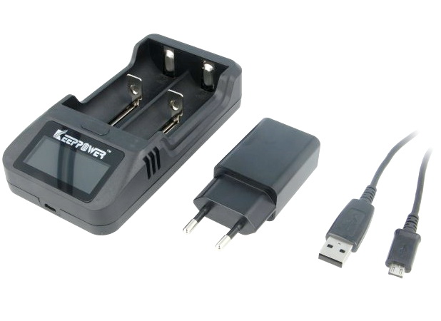 Incarcator acumulatoare litiu; 1A; 2 posturi, KEEPPOWER-L2
