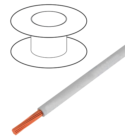 Conductor 0.75mm2, litat, flexibil, izolat PVC, gri, MYF-0.75-GREY
