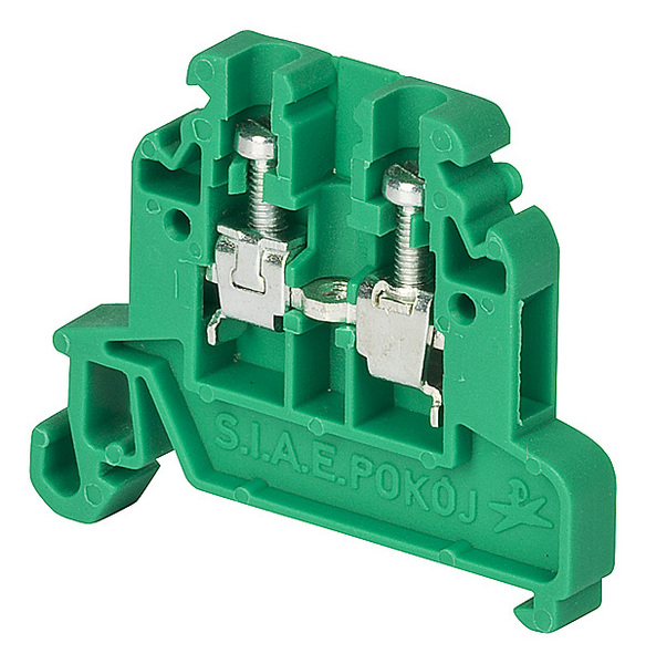 Conector sina, 1 pista, 2 borne, 24A, 0.5-2.5mm2, verde, ZG-G2.5-GN