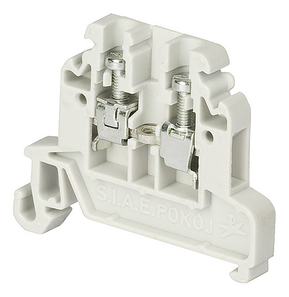 Conector sina, 1 pista, 2 borne, 24A, 0.5-2.5mm2, gri, ZG-G2.5-GY