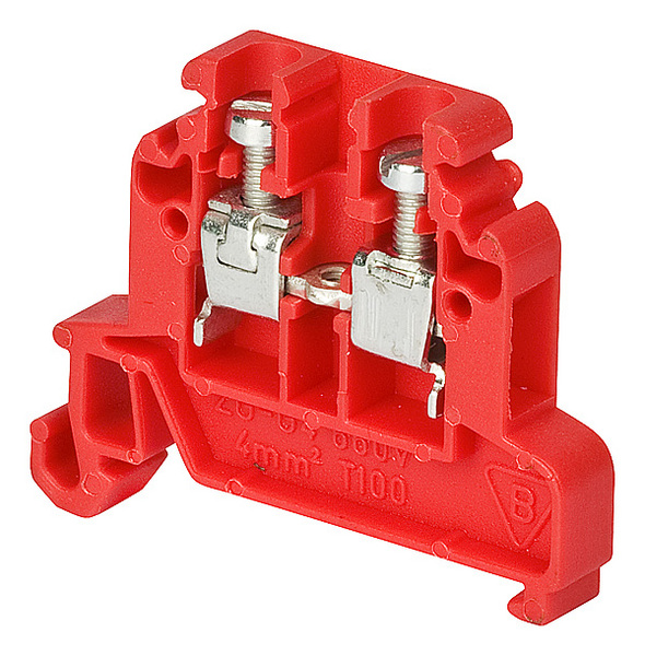 Conector sina, 1 pista, 2 borne, 32A, 0.5-4mm2, rosu, ZG-G4-RD