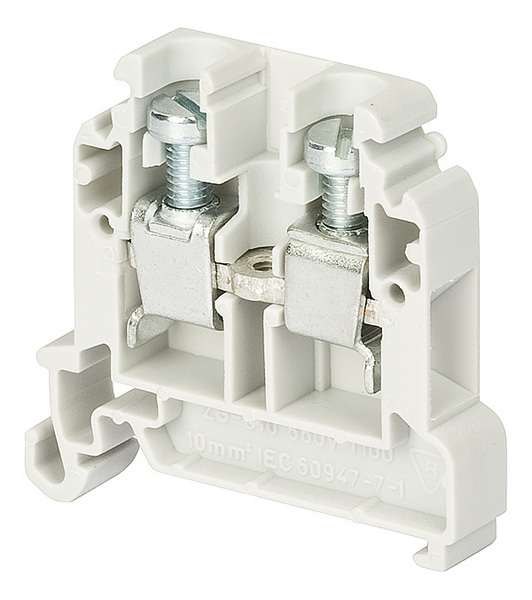 Conector sina, 1 pista, 2 borne, 57A, 0.5-10mm2, gri, ZG-G10-GY