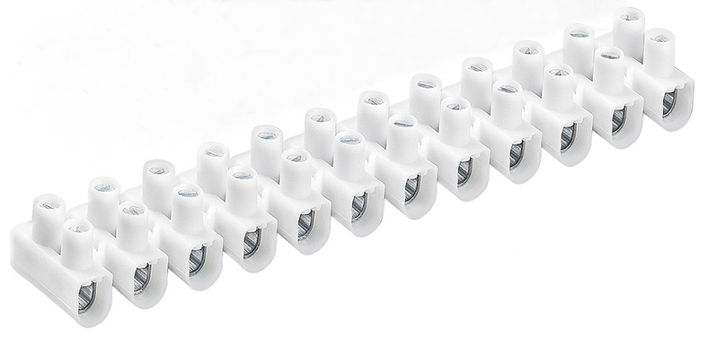 Regleta de conexiuni, 16A, 12 poli, 450V, 1.5...6mm2, EKL-1S/WH