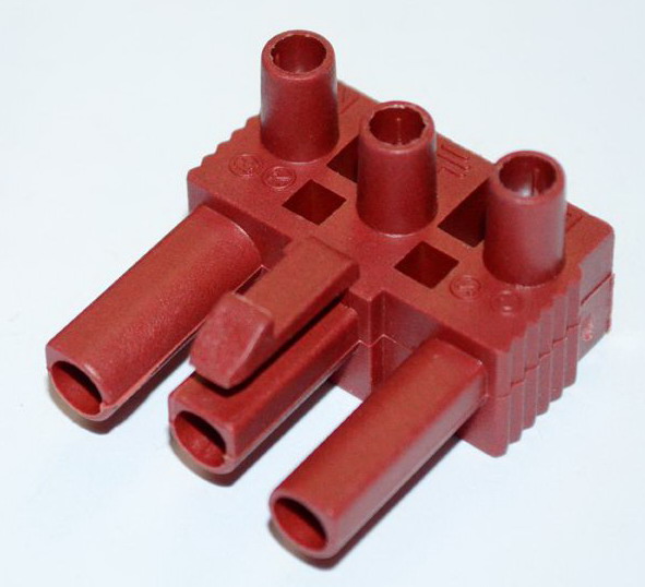 Conector 3 cai, regleta deconectabila, 400V, 16A, 3 piste, tata, maro, BMM9031