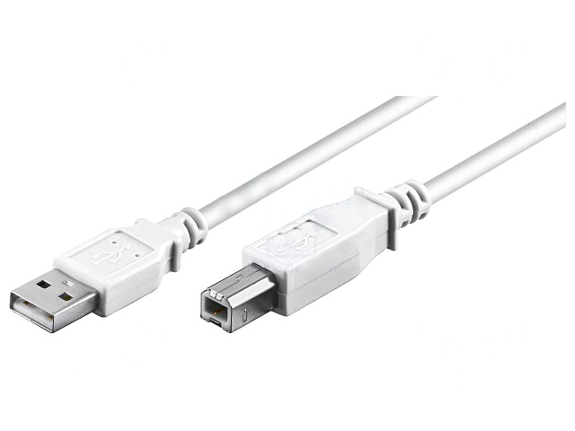 Cablu USB, USB A soclu, USB A mufa; 1m; alb; CUSB-AM/BM-1.0WH