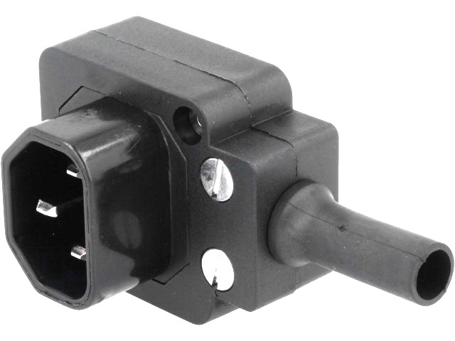 Conector alimentare AC; IEC60320; C14; mufa tata; 10A; PX0685