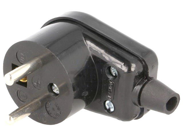 Stecher rotund, AC, 2P+PE, 16A, IP20, lumina de fundal, negru, WT-16S/BK