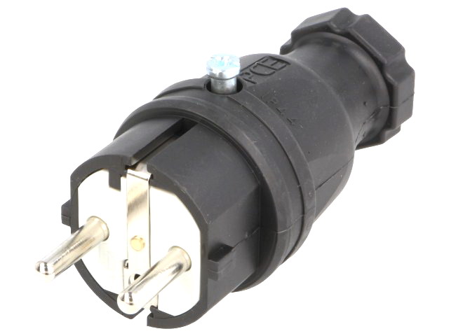 Conector alimentare AC; TAURUS; mufa tata; 2P+PE; 16A; 0521-S