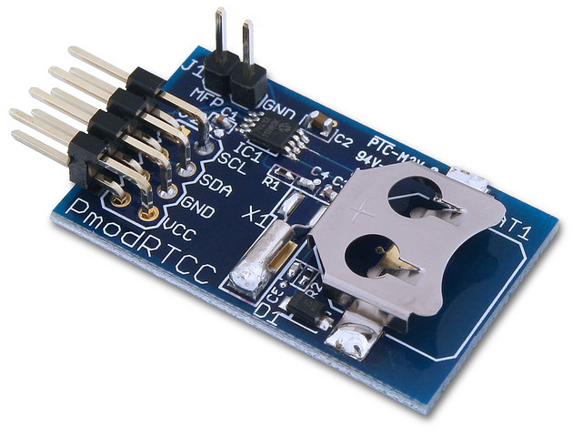 Placa dezvoltare; Pmod; Real Time Clock; I2C; RTCC, MCP79410; TDGL013