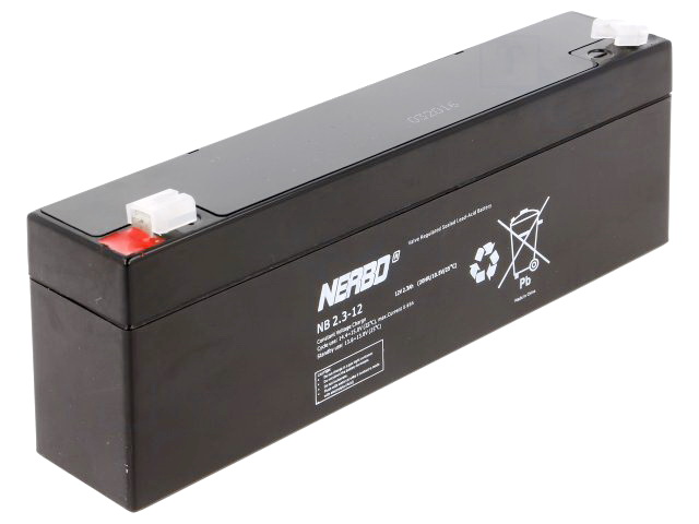 Acumulator 12V, 2.3A, UPS, sisteme de alarma, ACCU-HP2.3-12/S